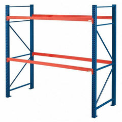 Steel King - 2 Shelf Starter Box Formed Closed Steel Shelving - 22,780 Lb Capacity, 96" Wide x 96" High x 42" Deep, Powder Coat Blue - Americas Industrial Supply