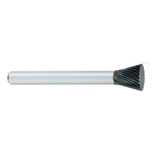 ‎SN-1 -1/4 × 5/16 LOC × 1/4 Shank × 2 OAL Inverted Taper Carbide Medium Right Hand Spiral Burr - Americas Industrial Supply