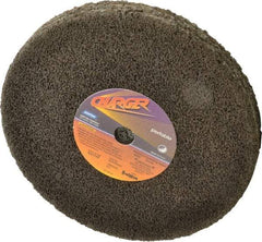 Norton - 8" Diam x 5/8" Hole x 1" Thick, R Hardness, 14 Grit Surface Grinding Wheel - Zirconia Alumina, Type 1, Very Coarse Grade, 6,000 Max RPM, No Recess - Americas Industrial Supply