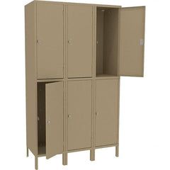 Tennsco - 6 Door, 2 Tier, Welded Locker - Americas Industrial Supply