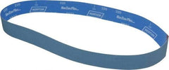 Norton - 2" Wide x 48" OAL, 220 Grit, Zirconia Alumina Abrasive Belt - Zirconia Alumina, Very Fine, Coated, X Weighted Cloth Backing, Series R823 - Americas Industrial Supply