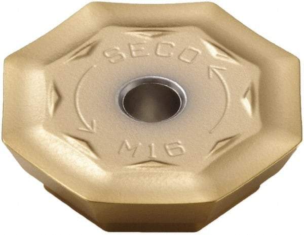 Seco - OFER070405 M16 Grade F40M Carbide Milling Insert - TiAlN/TiN Finish, 0.18" Thick, 0.706" Inscribed Circle - Americas Industrial Supply