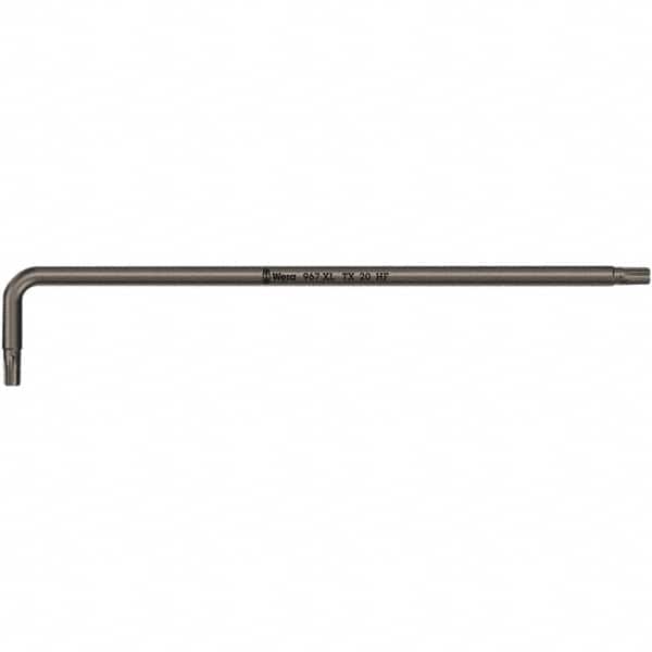 Wera - T25 Torx Key - L-Key Long Arm Handle, Black Oxide Finish, 154mm OAL - Americas Industrial Supply