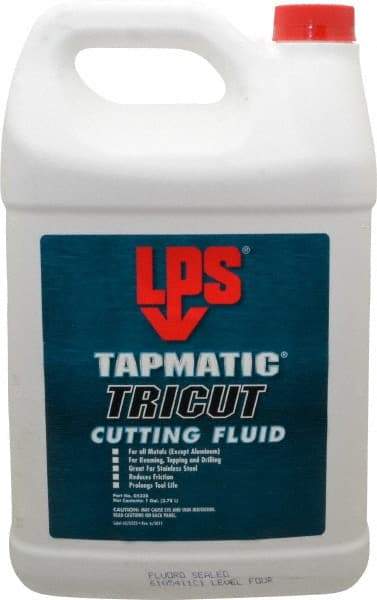 LPS - Tapmatic TriCut, 1 Gal Bottle Cutting & Tapping Fluid - Semisynthetic, For Boring, Broaching, Drawing, Drilling, Engraving, Facing, Milling, Reaming, Sawing, Stamping, Tapping, Threading, Turning - Americas Industrial Supply