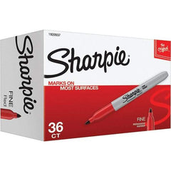 Sharpie - Markers & Paintsticks Type: Permanent Color: Red - Americas Industrial Supply