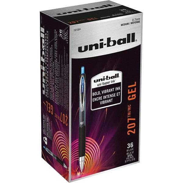 Uni-Ball - Pens & Pencils Type: Retractable Gel Color: Blue - Americas Industrial Supply