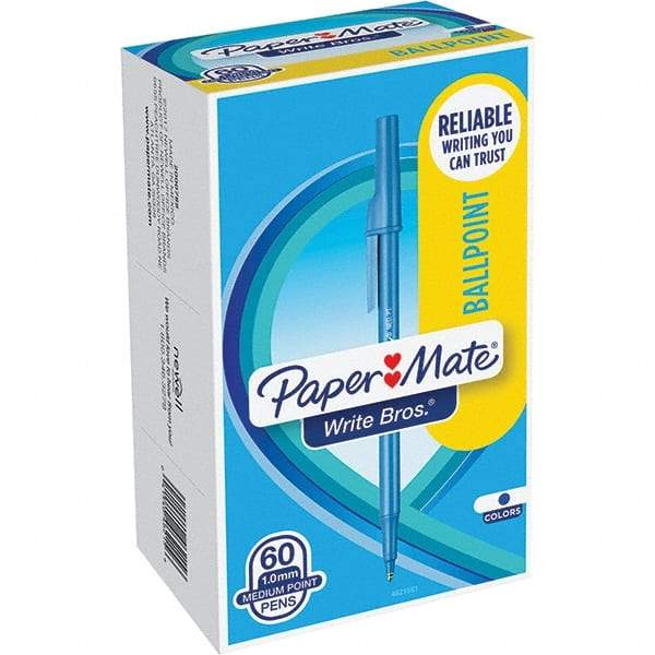 Paper Mate - Pens & Pencils Type: Ballpoint Stick Color: Blue - Americas Industrial Supply