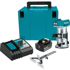 Makita - Electric Routers Collet Size (Inch): 1/4 Router Type: Cordless Compact Router - Americas Industrial Supply