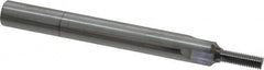 Scientific Cutting Tools - #10-48 Thread, 1/4" Shank Diam, Bright Coating, Solid Carbide Straight Flute Thread Mill - 3 Flutes, 2-1/2" OAL, #10 Min Noml Diameter - Americas Industrial Supply