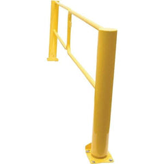Vestil - Steel Rail Safety Gate - 137" Wide x 10" Door Height, Yellow - Americas Industrial Supply