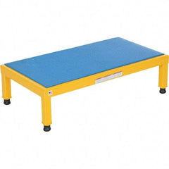 Vestil - 9" High x 19" Wide x 36" Deep, Blue Step Stand - Steel, 500 Lb Capacity - Americas Industrial Supply