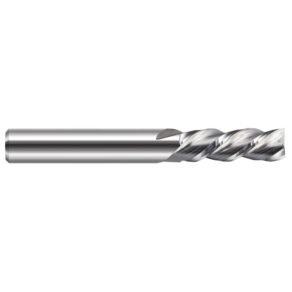 Harvey Tool - Square End Mills; Mill Diameter (Inch): 1/8 ; Mill Diameter (Decimal Inch): 0.1250 ; Length of Cut (Inch): 3/8 ; Length of Cut (Decimal Inch): 0.3750 ; Material: Solid Carbide ; Finish/Coating: Uncoated - Exact Industrial Supply