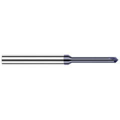 Harvey Tool - 3/32" Diam 90°/90° 2-Flute Single End Solid Carbide Chamfer Mill - Exact Industrial Supply