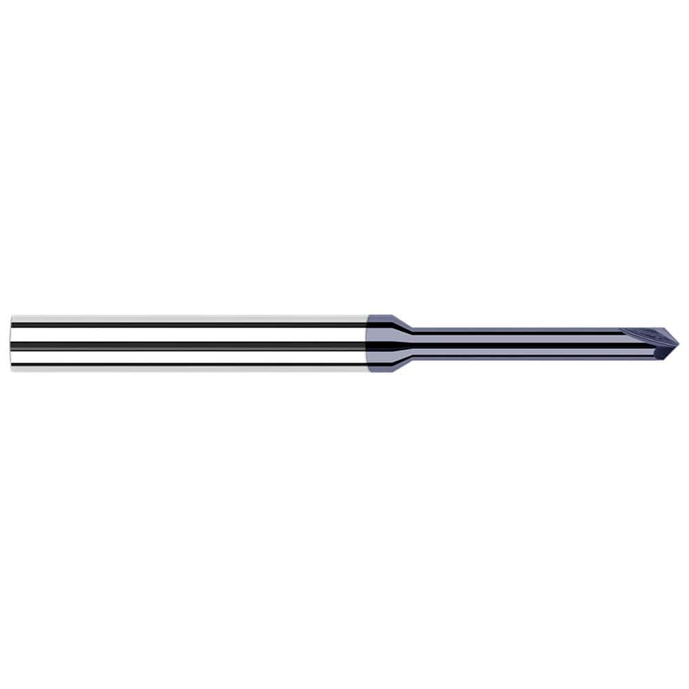 Harvey Tool - 1/16" Diam 30°/150° 2-Flute Single End Solid Carbide Chamfer Mill - Exact Industrial Supply