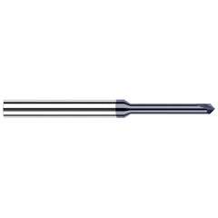 Harvey Tool - 3/64" Diam 90°/90° 2-Flute Single End Solid Carbide Chamfer Mill - Exact Industrial Supply