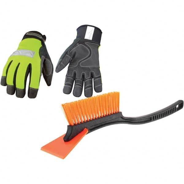 Youngstown - Size L (9) 3M Scotchlite, Synthetic Leather & Microfleece Windproof & Cold & Heat Protection High Visibility Work Gloves - Americas Industrial Supply