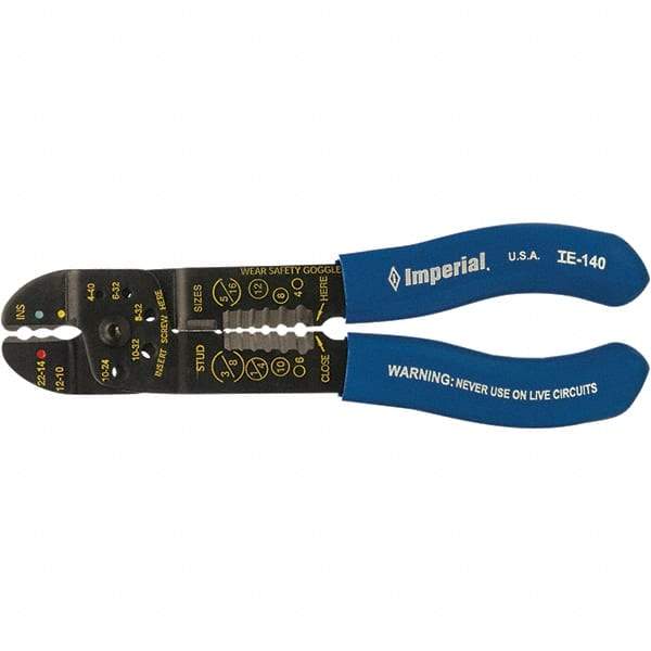 Imperial - Wire & Cable Strippers Type: Wire Stripper/Cutter/Crimper Maximum Capacity: 10 AWG - Americas Industrial Supply