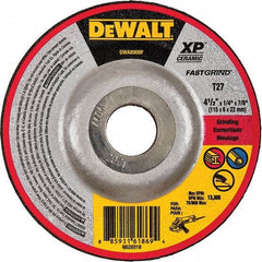 DeWALT - Depressed-Center Wheels Wheel Diameter (Inch): 5 Wheel Thickness (Inch): 1/4 - Americas Industrial Supply