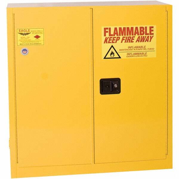 Eagle - Safety Cabinets Hazardous Chemical Type: Flammable and Combustible Liquids Color: Yellow - Americas Industrial Supply