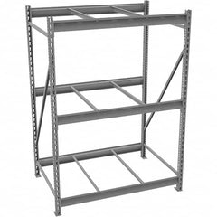 Tennsco - 3 Shelf Starter No Deck Open Steel Shelving - 96" Wide x 96" High x 24" Deep, Medium Gray - Americas Industrial Supply