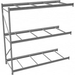 Tennsco - 3 Shelf Add-On No Deck Open Steel Shelving - 72" Wide x 84" High x 36" Deep, Medium Gray - Americas Industrial Supply