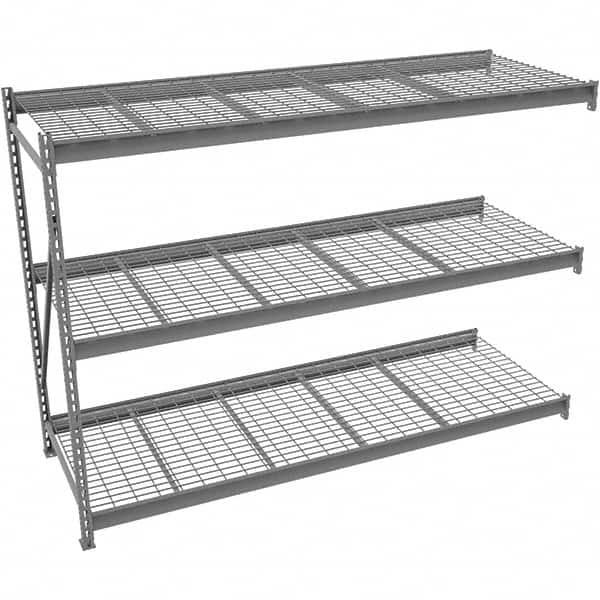 Tennsco - 3 Shelf Add-On Wire Deck Open Steel Shelving - 96" Wide x 96" High x 24" Deep, Medium Gray - Americas Industrial Supply