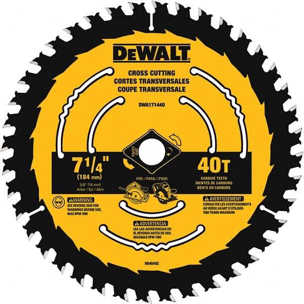 DeWALT - Wet & Dry-Cut Saw Blades   Blade Diameter (Inch): 8-1/4    Blade Material: Tungsten Carbide-Tipped - Americas Industrial Supply
