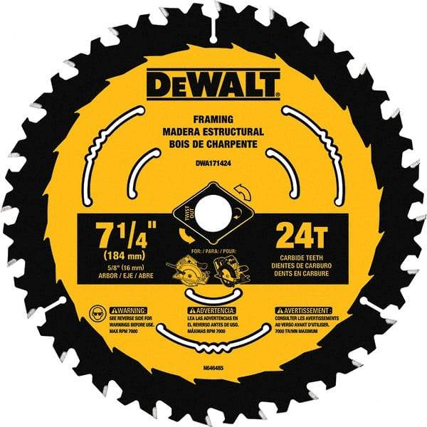 DeWALT - Wet & Dry-Cut Saw Blades   Blade Diameter (Inch): 8-1/4    Blade Material: Tungsten Carbide-Tipped - Americas Industrial Supply