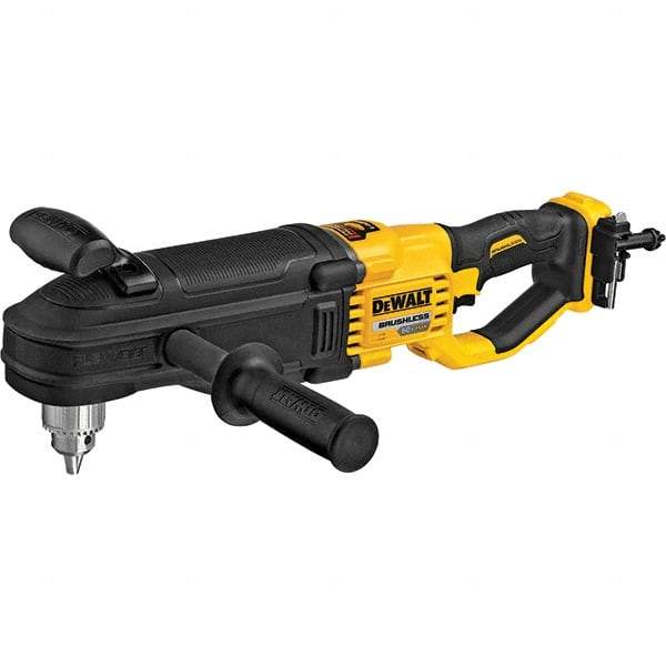 DeWALT - 60 Volt 1/2" Chuck Inline Handle Cordless Drill - 1320 RPM, Keyed Chuck, Reversible, Lithium-Ion Batteries Not Included - Americas Industrial Supply