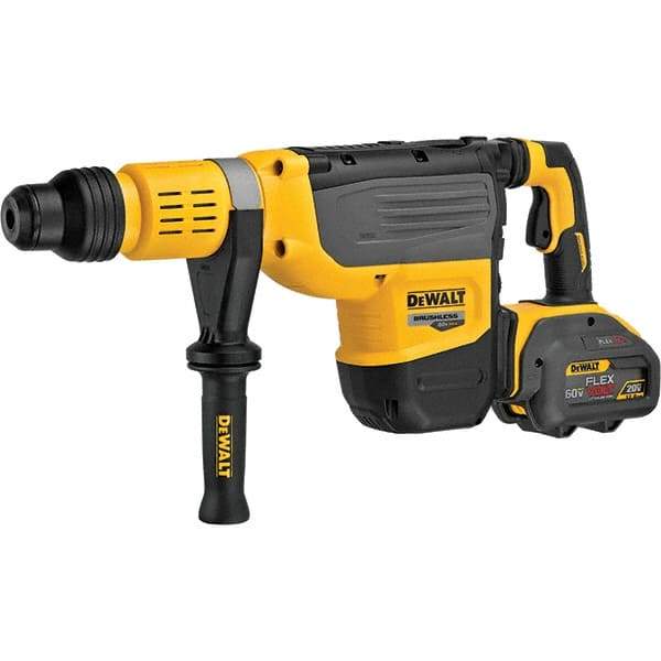 DeWALT - 60 Volt 2" SDS Max Chuck Cordless Rotary Hammer - 2210 BPM, 290 RPM, Reversible - Americas Industrial Supply