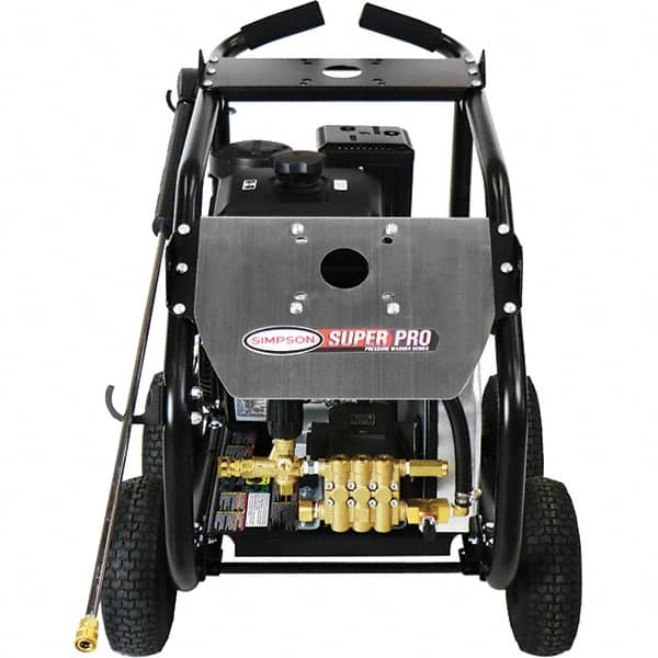 Simpson - Gas, 12 hp, 4,400 psi, 4 GPM, Cold Water Pressure Washer - AAA Triplex, 50' x 3/8" Hose - Americas Industrial Supply