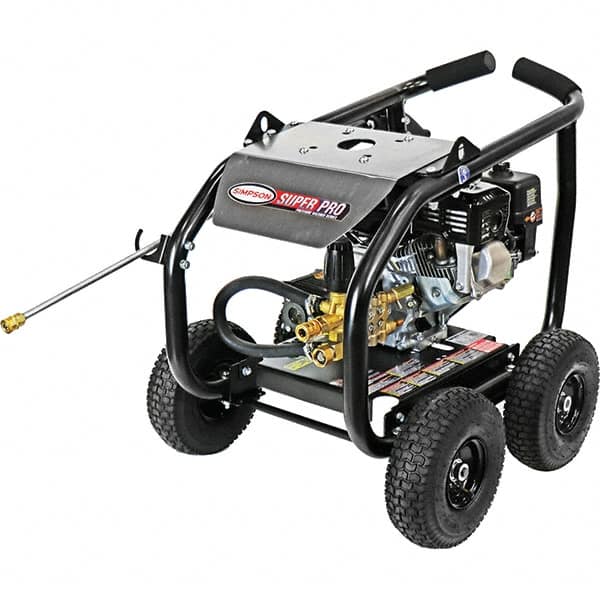 Simpson - Gas, 5.5 hp, 3,600 psi, 2.5 GPM, Cold Water Pressure Washer - AAA Triplex, 25' x 5/16" Hose - Americas Industrial Supply