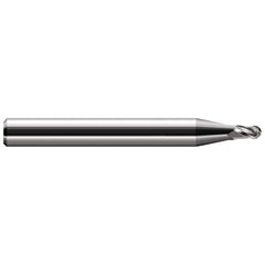 Harvey Tool - Ball End Mills; Mill Diameter (Inch): 1/4 ; Mill Diameter (Decimal Inch): 0.2500 ; Number of Flutes: 3 ; Length of Cut (Inch): 3/8 ; Length of Cut (Decimal Inch): 0.3750 ; Material: Solid Carbide - Exact Industrial Supply