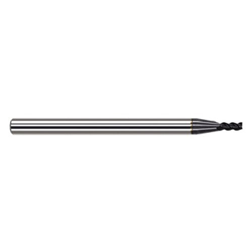 Variable Helix End Mills for Medium Alloy Steels - 0.0470″ (3/64″) Cutter Diameter × 0.0710″ Length of Cut Carbide Square End Mill for Medium Alloy Steels, 3 Flutes, AlTiN Coated
