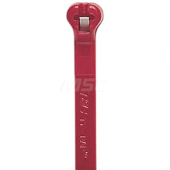 Cable Tie Duty: 11.4″ Long, Red, Polyamide, Barbed & Standard 50 lb Tensile Strength, 3″ Bundle Dia