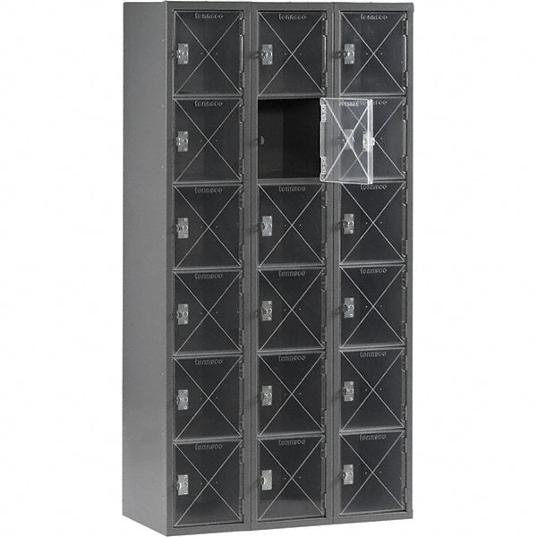 Tennsco - 18 Door, 6 Tier, Welded Locker - Americas Industrial Supply