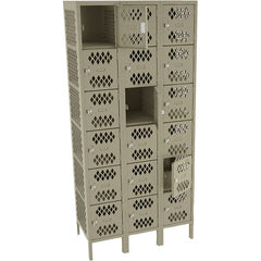 Tennsco - 18 Door, 6 Tier, Welded Locker - Americas Industrial Supply