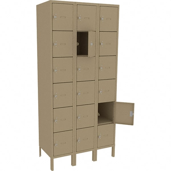 Tennsco - 18 Door, 18 Vertical Tier, Welded Locker - Americas Industrial Supply