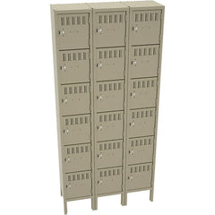 Tennsco - 18 Door, 6 Tier, Welded Locker - Americas Industrial Supply