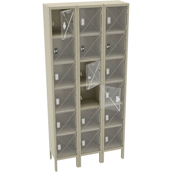 Tennsco - 18 Door, 6 Tier, Welded Locker - Americas Industrial Supply