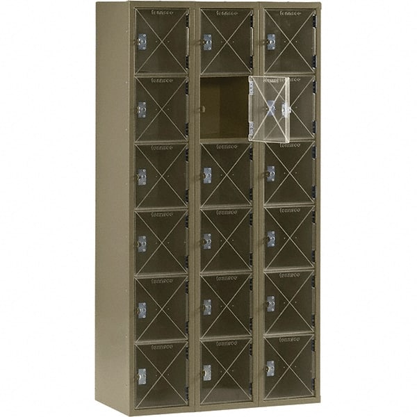 Tennsco - 18 Door, 6 Tier, Welded Locker - Americas Industrial Supply