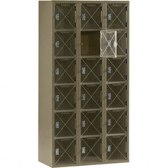 Tennsco - 18 Door, 6 Tier, Welded Locker - Americas Industrial Supply