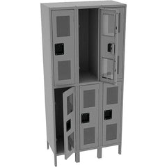 Tennsco - 6 Door, Double Tier, Welded Locker - Americas Industrial Supply