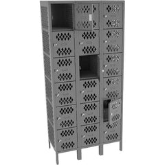 Tennsco - 18 Door, 6 Tier, Welded Locker - Americas Industrial Supply