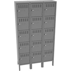 Tennsco - 15 Door, 5 Tier, Welded Locker - Americas Industrial Supply