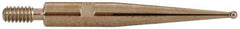 INTERAPID - 0.031" Ball Diam, Steel, Ball Test Indicator Contact Point - 0.65" Contact Point Length, Use with Brown & Sharpe Interapid 312 Dial Test Indicators (Except 74.111965 & 74.111958) - Americas Industrial Supply