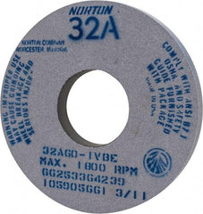 Norton - 14" Diam x 5" Hole x 1-1/2" Thick, I Hardness, 60 Grit Surface Grinding Wheel - Aluminum Oxide, Type 1, Medium Grade, 1,800 Max RPM, Vitrified Bond, No Recess - Americas Industrial Supply