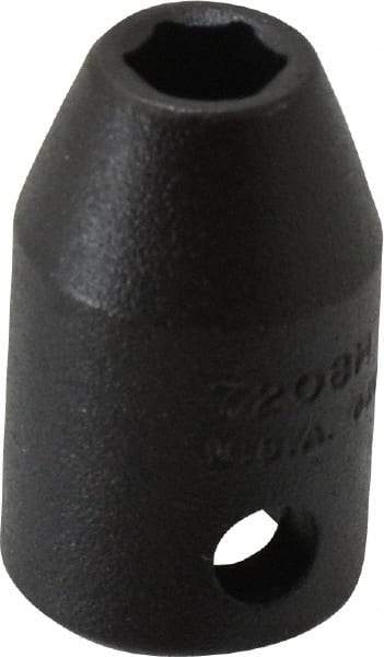 Proto - 3/8" Drive 1/4" Standard Impact Socket - 6 Points, 1-3/32" OAL - Americas Industrial Supply