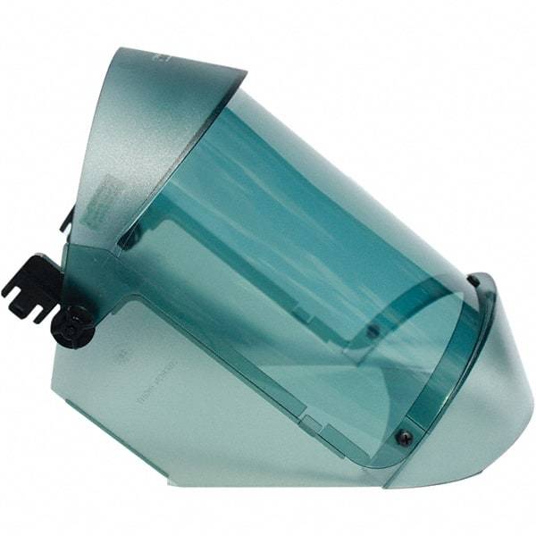 Oberon - Adapter Adjustment, Arc Protection Face Shield & Headgear Set - 8" Wide x 14" High x 0.105" Thick, Anti-Fog & Scratch Resistant, Gray Window - Americas Industrial Supply