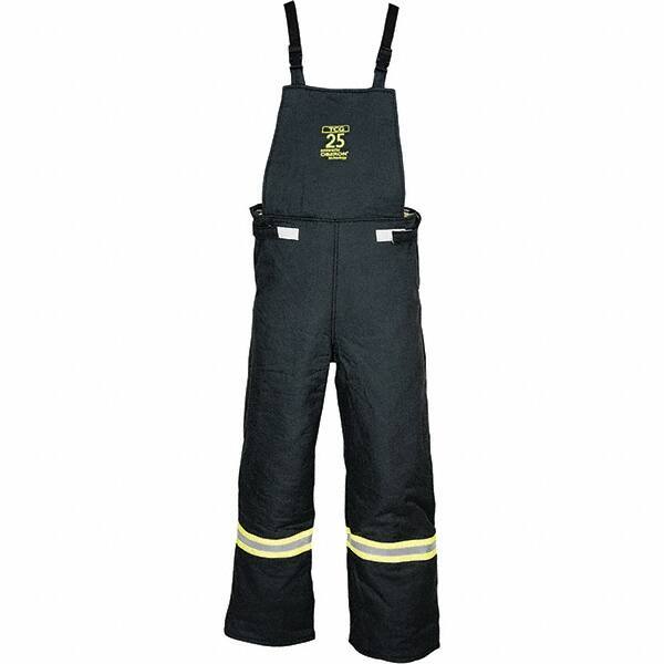 Oberon - Size L, Black, Zippered with Flap, Arc Flash Bib Overall - 42" Chest, Aramid - Americas Industrial Supply